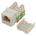 thumbnail image 1 of Keystone Jack Insert/Punch-down SLIM - Cat 6 RJ45 Networking, White, 1 of 2