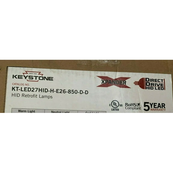 Keystone KT-LED27HID-H-EX39-850-D 27W 5000K 120V