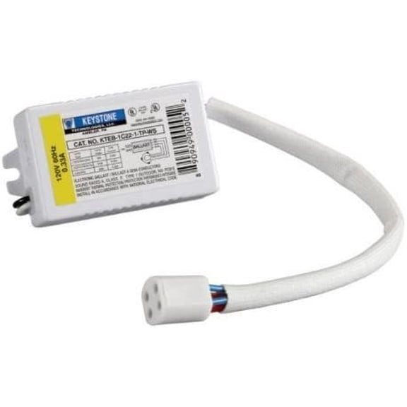 Keystone KTEB-1C22-1-TP-WS Circline Electronic Electronic Ballast 1 Lite 22W Small case With Sockets - 120V by Keystone Technologies