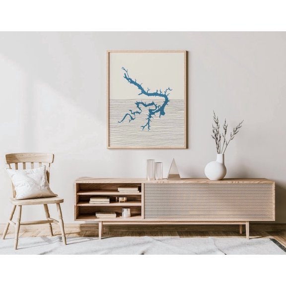 Keystone Lake Art Boho Keystone Lake Print Keystone Lake Oklahoma Decor Lakehouse Wall Art Gift Idea