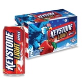 Keystone Light Apple American Beer, 15 Pack, 12 fl oz Aluminum Cans, 4. ...