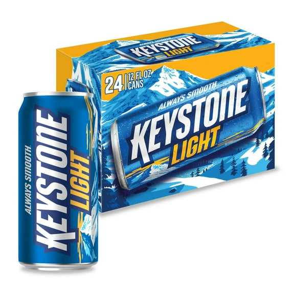 Keystone Light American Beer, 24 Pack, 12 fl oz Aluminum Cans, 4.1% ABV