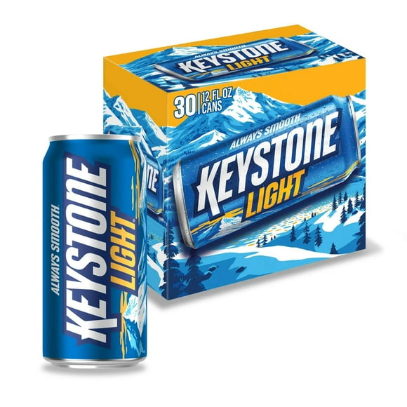 Keystone Light American Beer, 30 Pack, 12 fl oz Aluminum Cans, 4.1% ABV