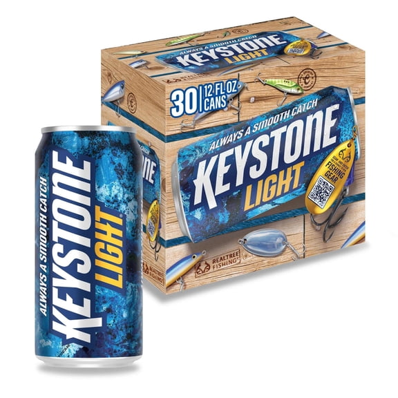 Keystone Light American Beer, 30 Pack, 12 fl oz Aluminum Cans, 4.1% ABV