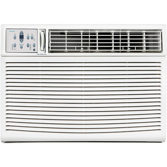Keystone 18,800/18,400 BTU 230V Window Air Conditioner with 16,000 BTU Supplemental Heat Capability, White, KSTHW18B