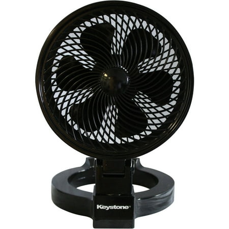 Keystone - 7" Convertible Desk Fan - Gun Metal