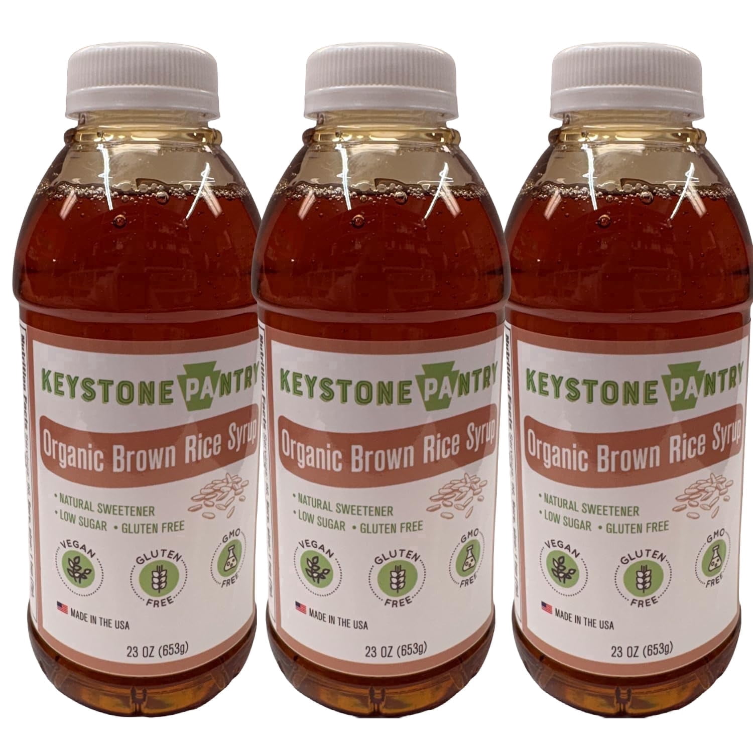 Keystone Pantry Organic Brown Rice Syrup - 3-pack - 23 oz Bottle - Corn Syrup Alternative