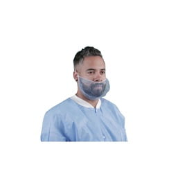 Keystone Safety® Large Blue Latex Free Nylon Honeycomb Beard Cover, 100/Box