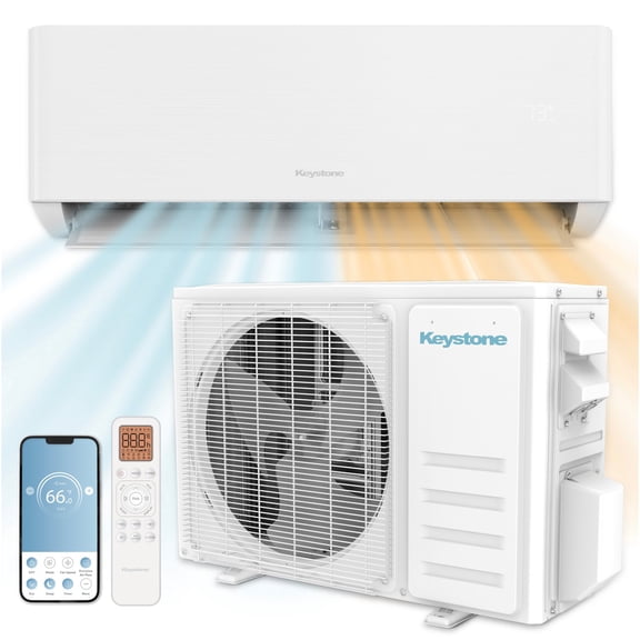 Keystone Summit 24,000 BTU 230V 1,500 Sq. Ft. Mini Split Air Conditioner & Heater, White