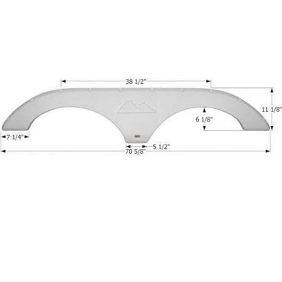 Keystone Tandom Fender Skirt, White
