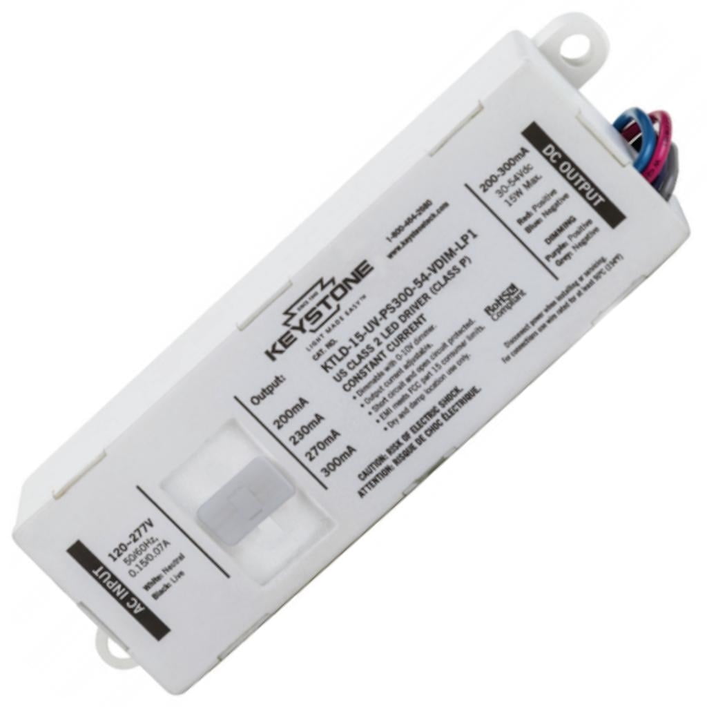 Kidde Led Driver Keystone LED Driver, 0-10V, 4-1/2 in - L, 1PK KTLD-15-UV-PS300-54-VDIM ...