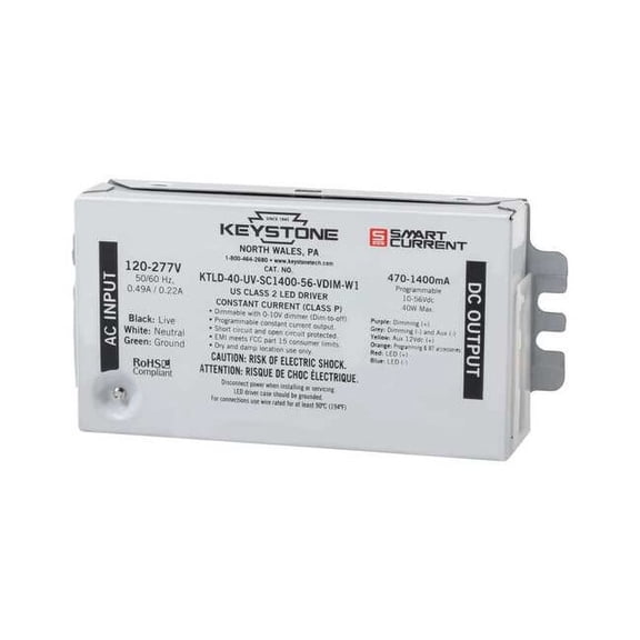 LED Driver, 0-10V, 11 in - L, 1PK KTLD-30-UV-SC1050-56-VDIM-U7-CP