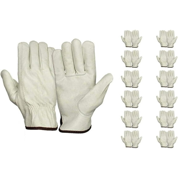 Keystone Thumb Value Grain Cowhide Leather Drivers Gloves, GL2001K, Large