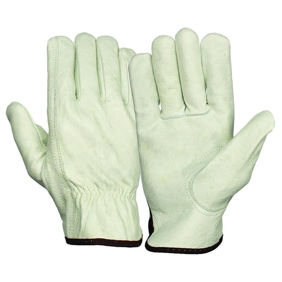 Keystone Thumb Value Grain Cowhide Leather Drivers Gloves, GL2001K, Medium