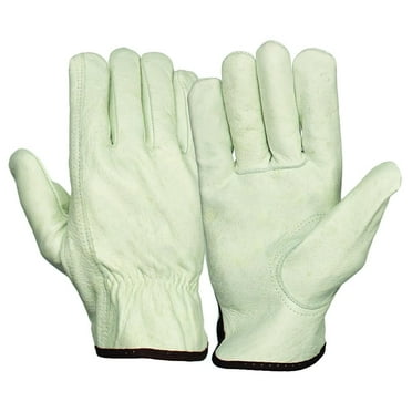 Keystone Thumb Value Grain Cowhide Leather Drivers Gloves, GL2001K, Medium
