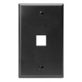 thumbnail image 1 of Keystone Wall Plate  |  1 Hole,  1-Gang,  Black, 1 of 2