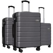 Keytang Lightweight Hardside Expandable Spinner Wheels Luggage Suitcase W/TSA Lock 3-Piece Set Grey