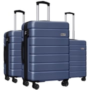 Keytang Lightweight Hardside Expandable Spinner Wheels Luggage Suitcase W/TSA Lock 3-Piece Set Navy Blue