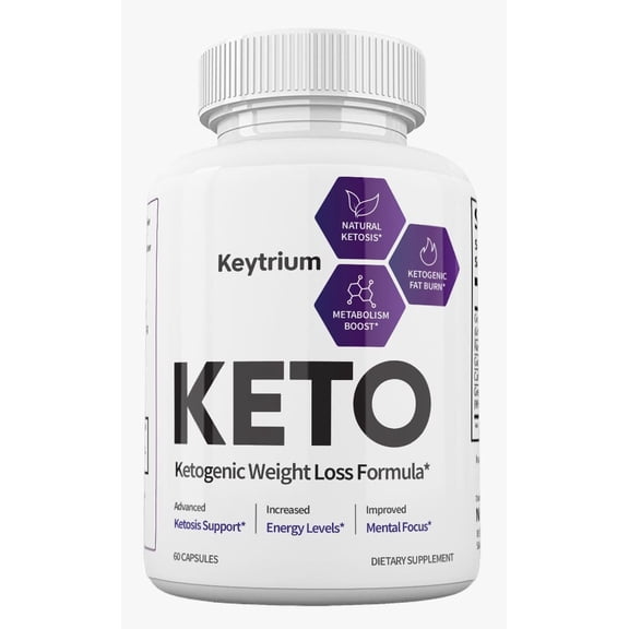 Keytrium Keto Pills Premium Formula, Keytrium Keto for Men and Women, 60 Capsules