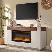 KeyWhat 70" Fireplace TV Stand with 36" Crystal Electric Fireplace, Fits TVs up to 80"