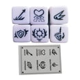 thumbnail image 1 of Keyword Pattern Acrylic Mult Sided Game Dices Round Corner Role Playing 6 Sided Table Game Dices Smooth Surfaces, 1 of 8