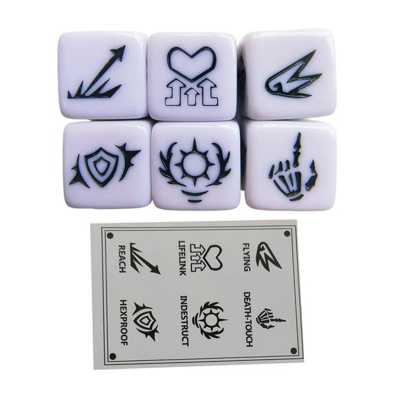 Keyword Pattern Table Game Dices Role Playing Game Acrylic Round Corner Six Sided Dices Teaching Tool Easy Use