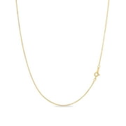 Kezef 18K Gold Plated Sterling Silver Necklace - 1mm Box Chain - Hypoallergenic and Tarnish Resistant - Classic Design and Comfortable Fit - 26"