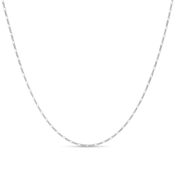 Kezef 925 Sterling Silver 1.5mm Figaro Chain Necklace for Men, Women - Solid Necklace Chain 18 inch