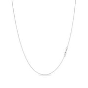 925 Sterling Silver Box Chain Necklace .7mm Sturdy Thin Nickel Free Made in Italy 20" inch