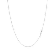 Kezef 925 Sterling Silver Box Chain Necklace .7mm Sturdy Thin Nickel Free Made in Italy 28" inch