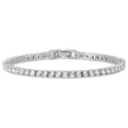 thumbnail image 1 of Kezef CZ Tennis Bracelet for Women – 3mm Cubic Zirconia, 14K White Gold Plated over Brass, 6.5 inch Tennis Bracelet, 1 of 6