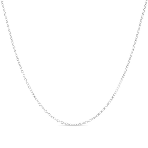 Kezef Silver Chain Necklace for Women – Rhodium-Plated Sterling Silver, 1mm Cable Chain, 5 Inch, Made in Italy, Tarnish Resistant