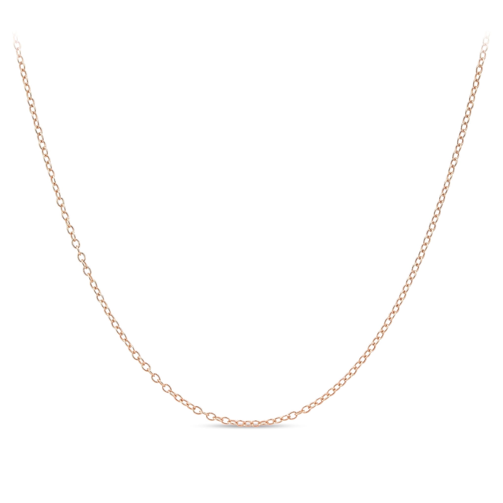 Kezef Cable Chain Necklace, 30 Inch, Sterling Silver, Rose Gold Plated — free download
