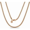 thumbnail image 1 of Kezef Creations Rose Gold Plated Sterling Silver 3mm Miami Cuban Link Chain Necklace 18 Inch, 1 of 6