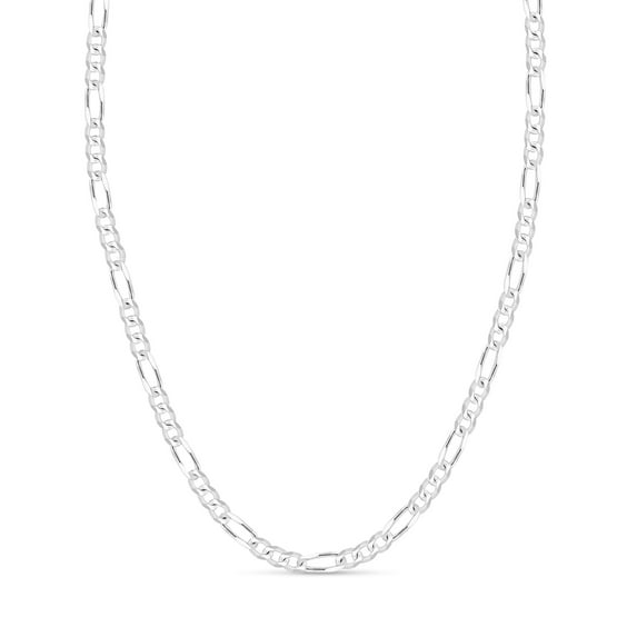 Kezef Men's 5.5mm 150 Gauge Figaro Chain Solid .925 Sterling Silver Necklace, 16 Inch