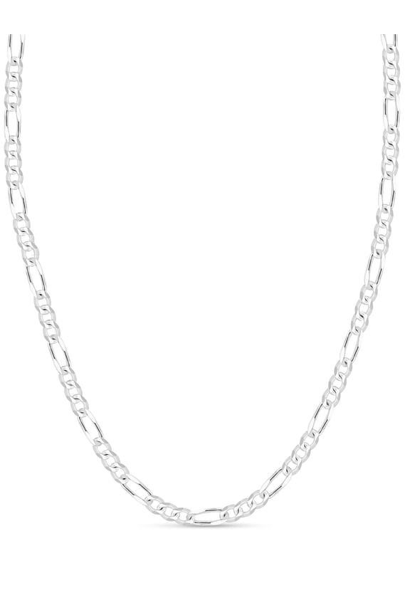 Men's 5.5mm 150 Gauge Figaro Chain Solid .925 Sterling Silver Necklace , 22" inches