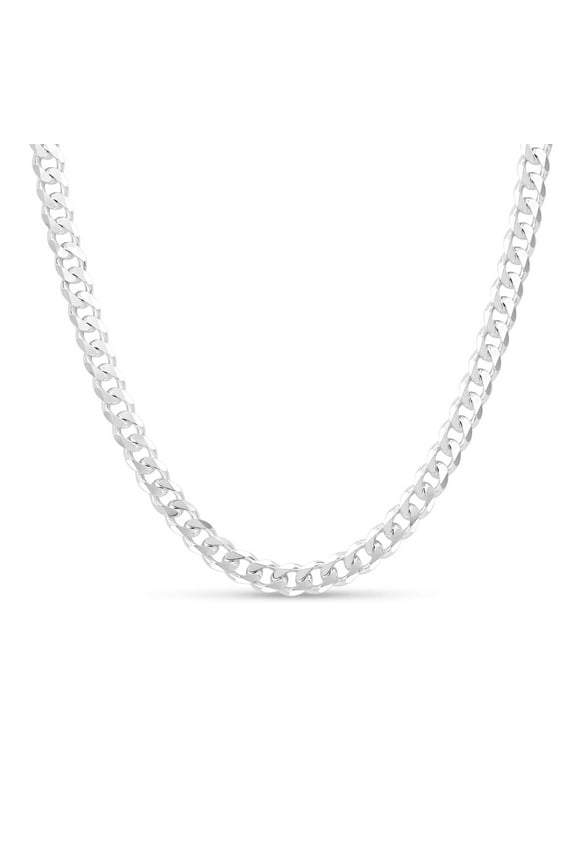 Men's 7.5mm 925 Sterling Silver 24" inch Cuban Curb Link Chain Necklace