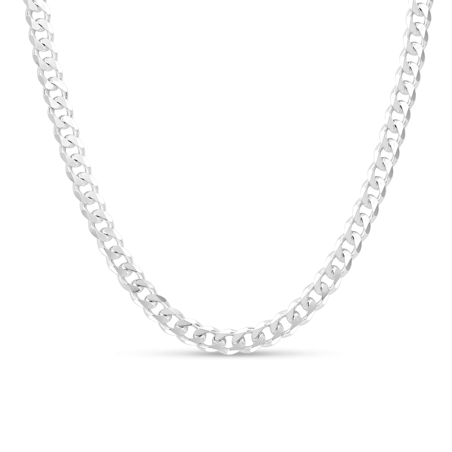 定価7万円 Carrs Sterling Silver 20x15cm 新品 Men's 925 Sterling Silver 7.5mm Cuban Chain Necklace, 20