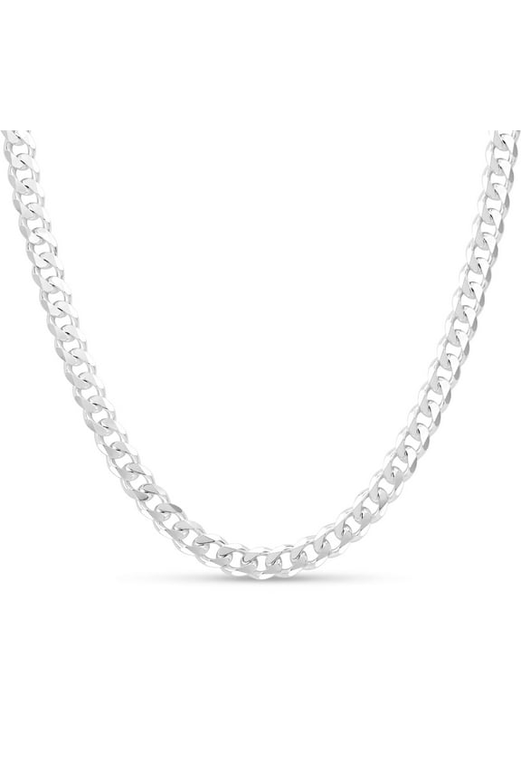 Men's 9mm 925 Sterling Silver Cuban Curb Link Chain Necklace 16 inch
