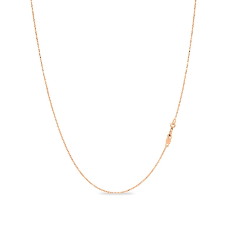 Kezef Rose Gold Plated Sterling Silver Sturdy Thin Box Chain