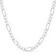 thumbnail image 1 of Solid Sterling Silver 10mm Men's Italian Figaro Chain 22” inch Necklace, 1 of 7
