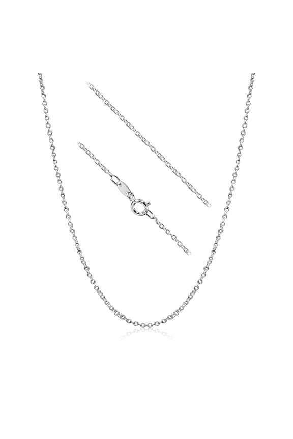 Sterling Silver 1.5mm Cable Chain Necklace 20 inch