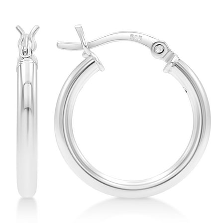 Kezef Women's 925 Sterling Silver Hoop Earrings - Hypoallergenic - 20mm