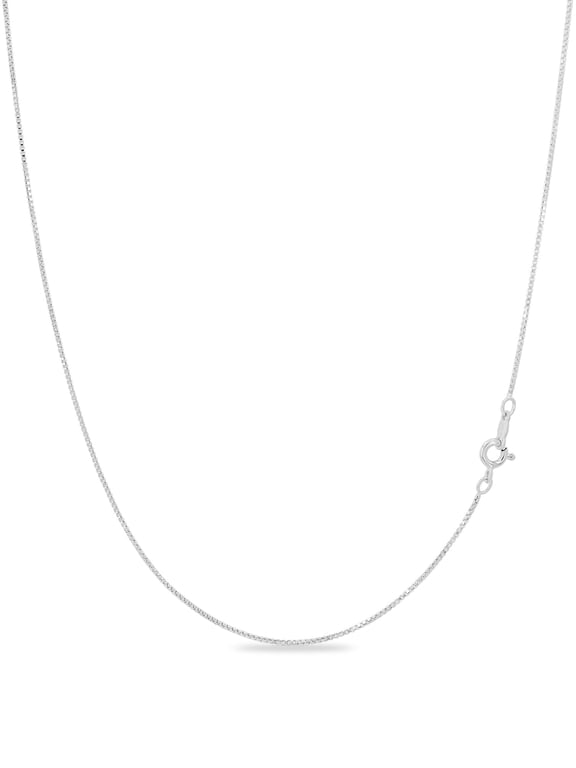 Sterling Silver Necklace - 1mm Box Chain - Hypoallergenic and Tarnish Resistant - Classic Design, Comfortable Fit - 19"