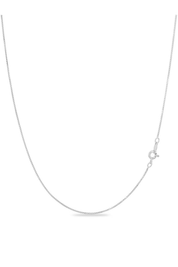 Sterling Silver Necklace - 1mm Box Chain - Hypoallergenic and Tarnish Resistant - Classic Design, Comfortable Fit - 20"