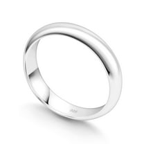 Kezef Sterling Silver Wedding Band Ring for Men and Women – 4mm Dome Band, 925 Silver Comfort-Fit Ring Size 6.5, Classic Everyday Jewelry Essential