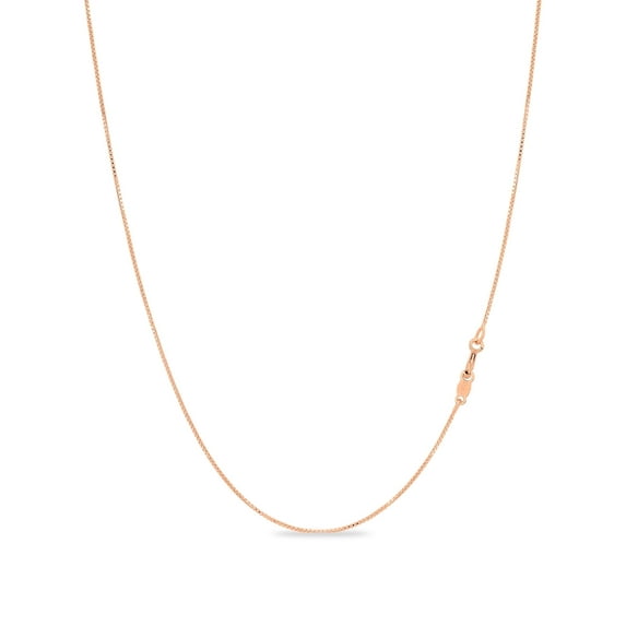 Kezef Women's Rose Gold Plated Sterling Silver .7mm Chain Necklace Nickel Free 20" inch