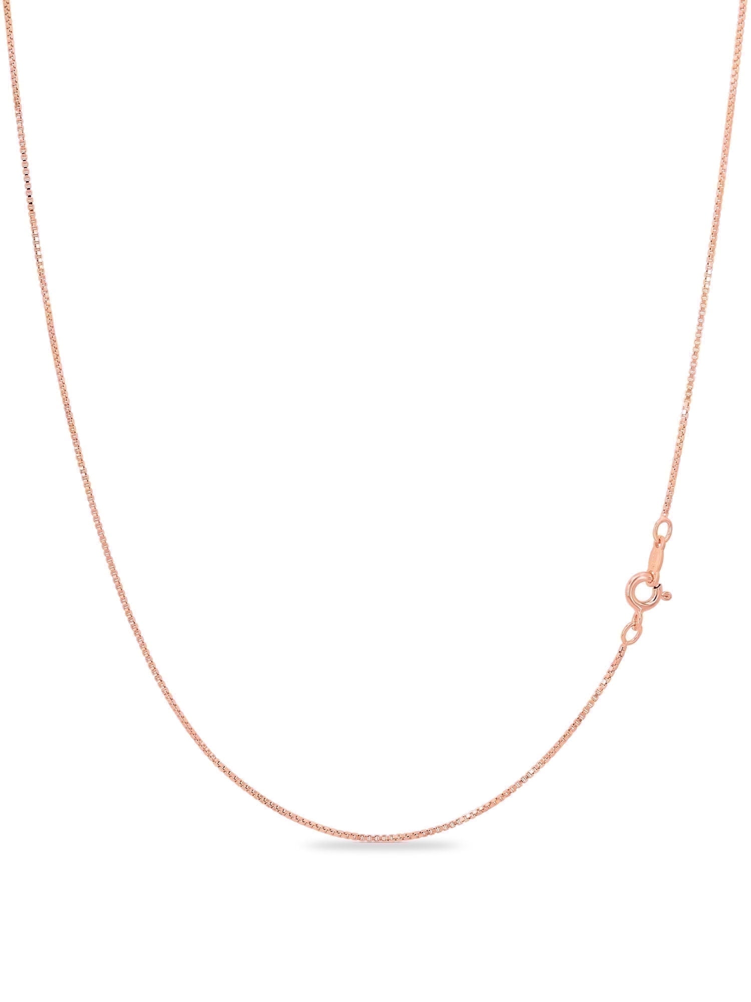 Kezef 18K Gold Plated Sterling Silver Necklace, 1mm Box Chain
