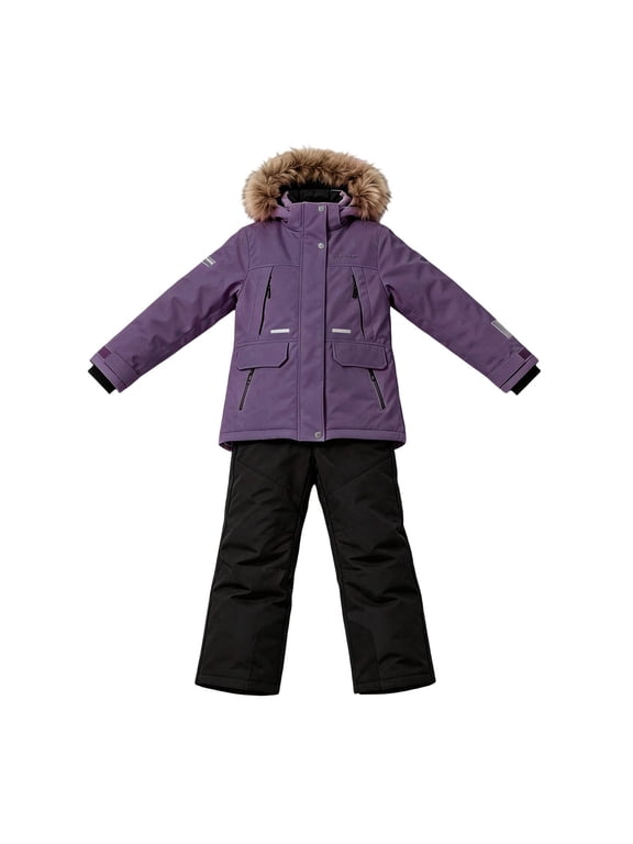 2 Piece Set for Girls Snowsuit Winter Snow-Proof Puffer Jacket and Pants Outerwear Sports Ski Suit 2026 Fashion Clothing Size 1-8