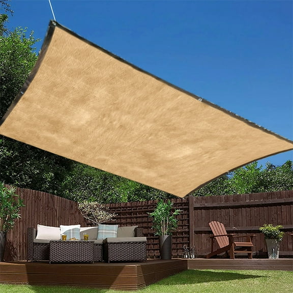 Kezqiaxn 2X2M Shade Cloth Rectangular Shade Cloth Outdoors Sunshade Swimming Pool Sun Awning Sunshine Rectangle Shade Canopy Sunshine Block For Patio Garden Outdoor Camping With Pullig Ropes 5M